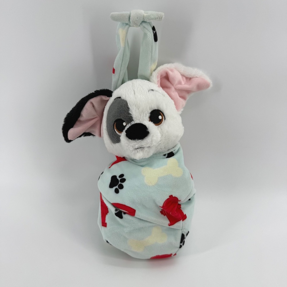 Disney Babies Patch Plush 101 Dalmatians with Swaddle Pouch 10 Inch Puppy Doll